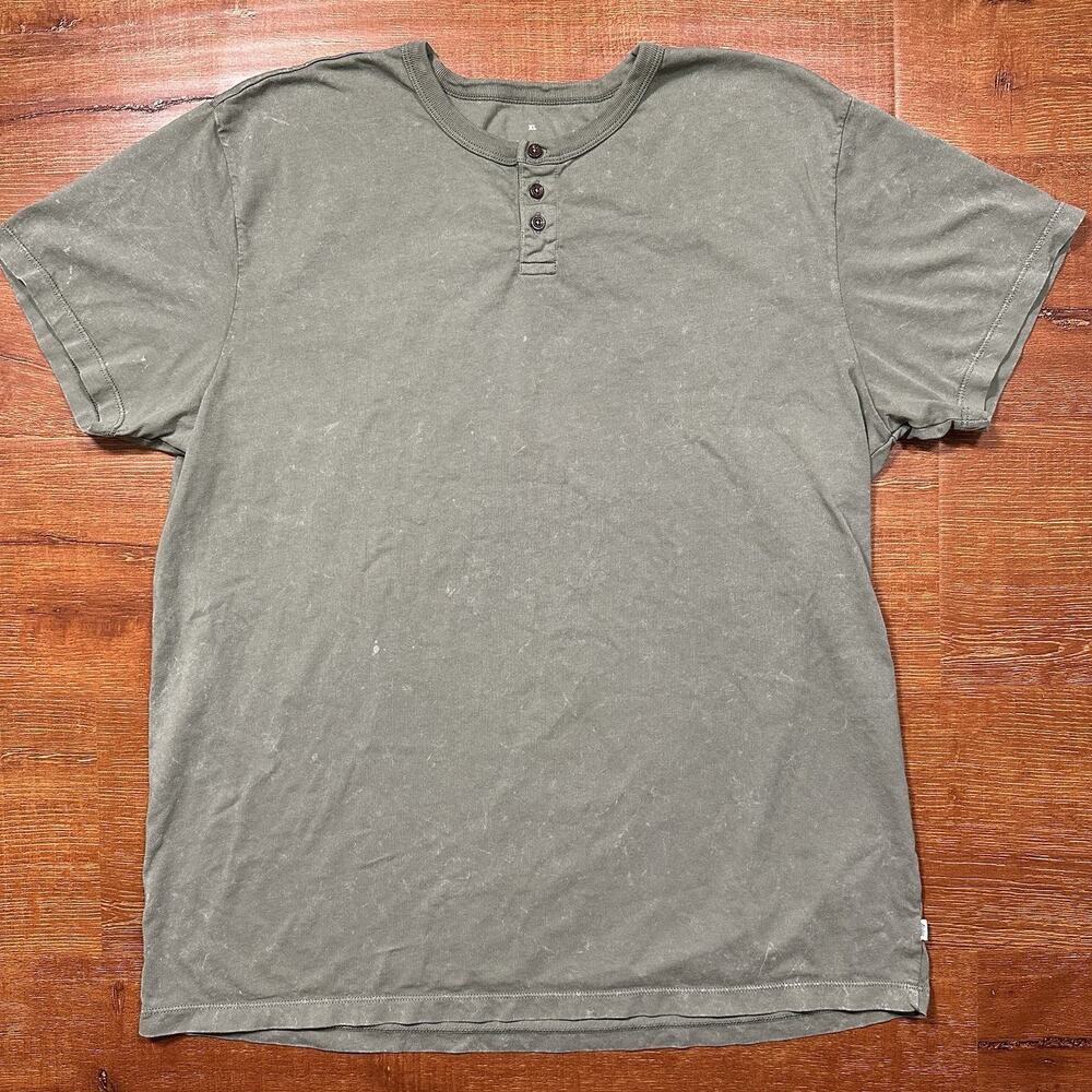 Katin Henley T Shirt XL Green Speckle Short Sleeve Retro Layer Nature Organic